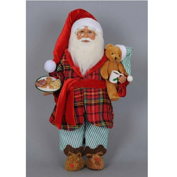 Karen Didion 12 inch Christmas Santa Claus Resin Decorative Figurine for Festive Occasion