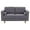 Gray, variant on CorLiving Mulberry Mid Century Modern Navy Blue Microfibre Loveseat Sofa for Living Room – 2-Seater Sofa, Gray or Blue Fabric Options, Loveseat with Included Bolster Cushions
