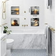 thumbnail image 5 of Bathroom Wall Art Black and White Gold Beach Wall Art Ocean Canvas Print Sunrise Sunset Seascape Scenery Painting Poster Framed Picture Bedroom Wall Art Living Room Office Wall Decoration, 5 of 6