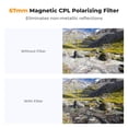 thumbnail image 3 of Kit de filtros magnéticos para lentes de teléfono K&F Concept Clip On 67 mm CPL, 3 of 7