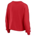 thumbnail image 3 of Women's WEAR by Erin Andrews Scarlet San Francisco 49ers Heavy Rugby Jersey Long Sleeve T-Shirt & Shorts Lounge Set, 3 of 7