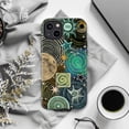 thumbnail image 6 of Mystic Green Galaxy Phone Case, Trippy Celestial Spiral Star Moon Aesthetic Protective Cover for iPhone 16 15 14 13 12 11 Pro Max Plus Mini, 6 of 6