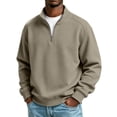 thumbnail image 3 of AnuYalue Mens Quarter Zip Sweatshirt Stand Collar Athletic Pullover Loose Fit 2026 Fall Long Sleeve Sweatshirts, 3 of 10