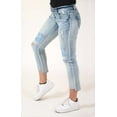 thumbnail image 2 of Grace in LA Women's Floral Embroidered Boyfriend Fit Stretch Jeans (25), 2 of 4