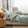 thumbnail image 4 of PURE ERA Duvet Cover 2pc Set Twin Size Jersey Cotton Ultra Soft T-shirt Cotton 1pc Pillow sham,(Solid Sage Green, Twin), 4 of 8