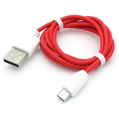 Red 3ft USB Cable Rapid Charge Power Wire Sync Micro-USB Data Cord Supports Fast Charging G6 for LG Volt 2, X Charge Power Venture - Microsoft Lumia 650 - Motorola Droid Maxx 2 Turbo, G4 Plus