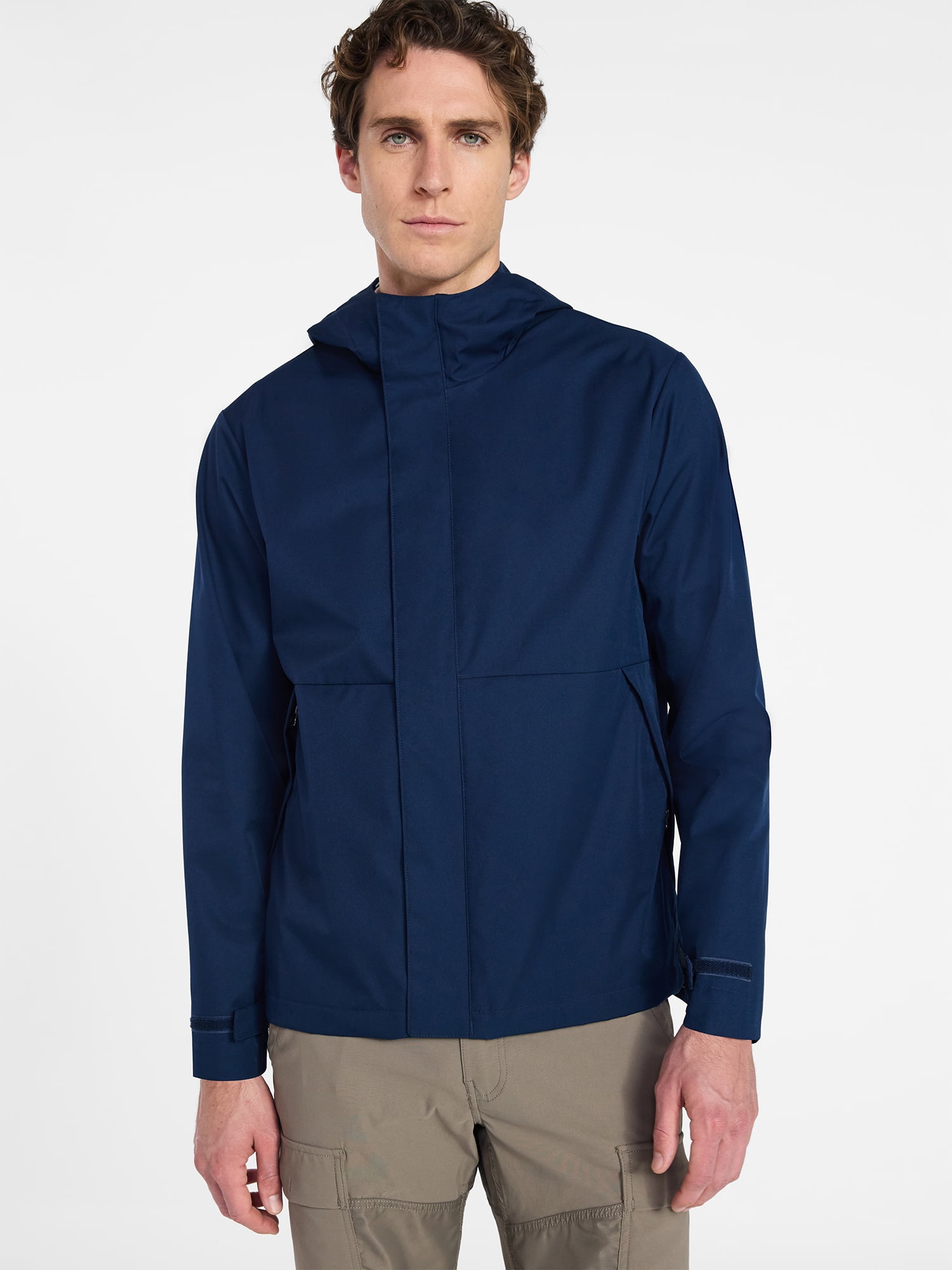 Ozark Trail Men's Rain Jacket with Hood, Sizes S-3XL