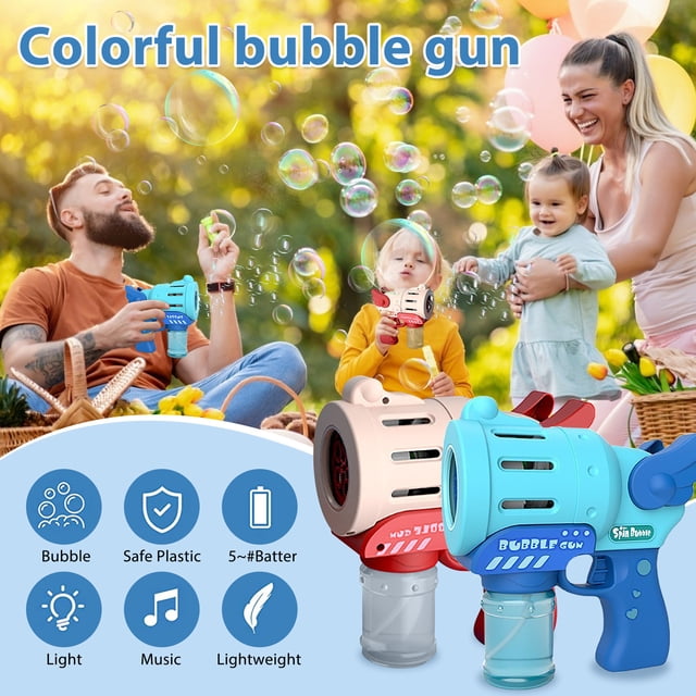 Fiudx Ofertas Flash Artículos En Oferta Máquina De Burbujas De Luz De Burbujas Colorida, Luminosa Eléctrica Para Niños, 10Ml