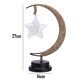thumbnail image 2 of Lámpara de mesa decorativa, lámpara de noche de luna, lámpara de luz LED con hilo de algodón enrollado, 2 of 5