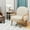 Beige, variant on Apeaka Accent Chair Arm Chair with Rattan Armest and Solid Wooden Legs Upholstered Mid Century Modern Chair for Living Room Bedroom