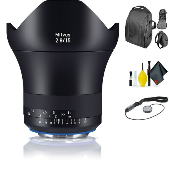 Zeiss Milvus 15mm f/2.8 ZE Lens for Canon EF - 2111-790   Deluxe Lens Cleaning Kit