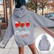 thumbnail image 2 of WILLBEST Sudadera de Mujer con Estampado de Letras, Sudadera con Capucha de Manga Larga y Bolsillos, Talla 59 X-Grande, 2 of 7