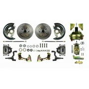 Right Stuff Detailing RSDAFXDC01C 1964-1972 GM A Body Power Disc Conversion Brake System Front 1 Piston 11.00 in. Rotors - Offset Hat