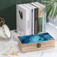 thumbnail image 4 of 7.9×2.3 In Wooden Boxes Durable Easy To Use Dustproof Prevent Slippery Delicate And Cabinet Blue And Gold Marble, 4 of 8