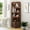 Walnut, variant on S-HOME Freestanding Corner Bookshelf With Drawers In Modern Design, 4-Tier L Shaped Bookcase For Home Office And Living Room