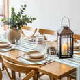 thumbnail image 6 of Sage Green Blue Striped Round 13 Inch Placemats Set of 8, Farmhouse Sage Green Stripes HeatResistant Non Slip Place Mats for Dining Table, Wipeable Braided Kitchen Table Mats for Housewarming, 6 of 9