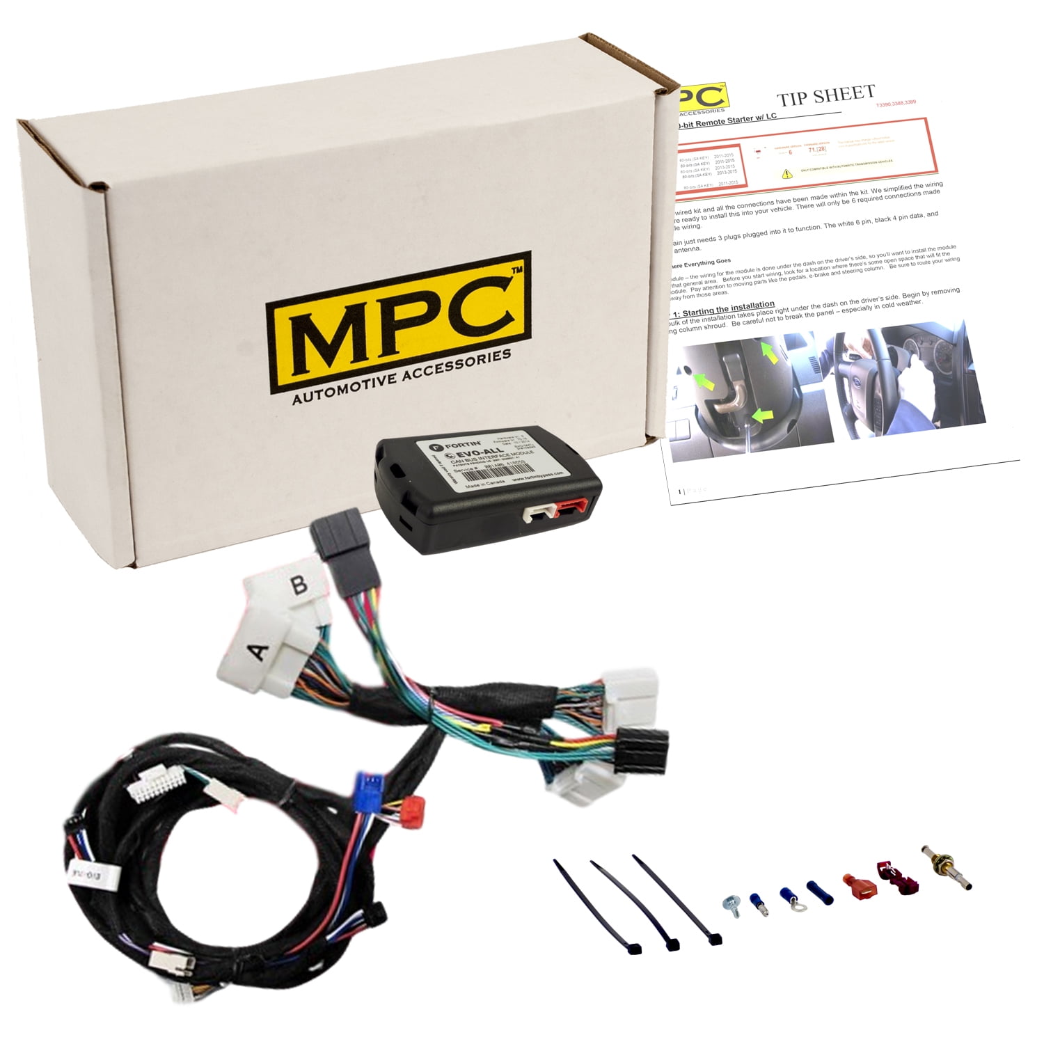 MPC Complete Plug-n-Play Factory Remote Activated Remote Start Kit for 2013-2015 Lexus GS350 w/T-Harness and Bypass 