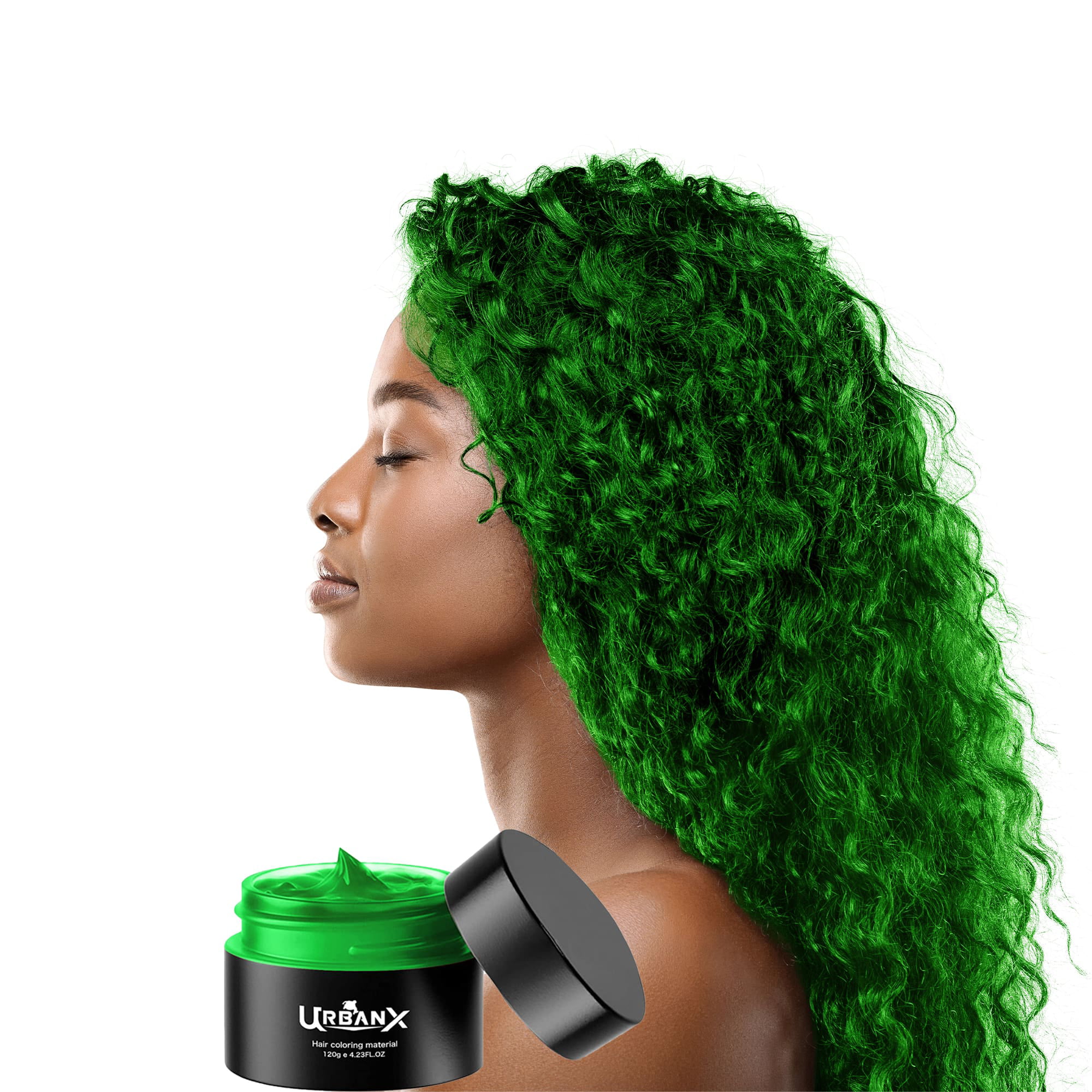 UrbanX Washable Hair Coloring Wax Material Unisex Color Dye Styling Cream  Natural Hairstyle Pomade Temporary Party Cosplay Natural Ingredients  (Green) 