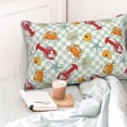 thumbnail image 4 of Naloa Lobster Sea Shell Pillow Covers, Throw Pillow Case Cushion Covers,Cushion for Bedroom,Couch,Home-14"x20", 4 of 6