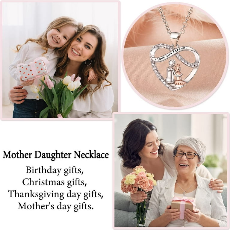 Mothers Day Mother Daughter Necklace Set Gifts For Mom Gift For Wife Heart  Necklace New Mom Gift Mother Of The Bride Gift