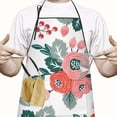 thumbnail image 2 of Pioneer Flower Floral Print Pattern Apron-Garden Aprons for Women with Pockets-Cotton Linen Waterproof Kitchen Cooking Gardening Aprons Adjustable for Kitchen,Cooking,BBQ and Salon 33x27 Inch, 2 of 7