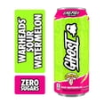 thumbnail image 2 of GHOST® ENERGY Zero Sugar Energy Drink, WARHEADS® Sour Watermelon, 200mg Natural Caffeine, 16 fl oz Can, 2 of 13