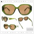 thumbnail image 2 of Womens Luxury Fashion Butterfly Plastic Metal Jewel Hinge Sunglasses Green - Brown, 2 of 8