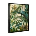 thumbnail image 3 of Tropical Jungle Plant Leaves Botanical & Floral Graphic Art Jet Black Framed Art Print Wall Art, 3 of 6