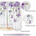 thumbnail image 6 of Purple Floral Butterfly Kitchen Curtains Rustic Flower Small Short Cafe Window Curtains Farmhouse Spring Plant Botanical Rod Pocket Bathroom Window Drape Treatment Tier Curtains(27.5x39 Inch), 6 of 6