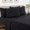 black, variant on Huba Homes 6 Piece Bed Sheet Set 1800 Series Microfiber Comfort Deep Pocket Hotel Bed Sheet queen vanilla