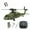 Green/1 Battery, variant on RC Helicopter K200, 2.4G 6-Channel Simulation Helicopter with Optical Flow Positioning & Altitude Hold, Brushless Motor, One-Key Inverted Flight, USB Charging, 2 Batteries Gray