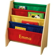 KidKraft Personalized Primary Sling Bookshef, Yellow Block - Emma