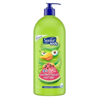 Suave 3-in-1 Shampoo, Conditioner, Bodywash, Watermelon Wonder Detangling and Cleansing, Hypoenic for All Hair Types, 40 oz