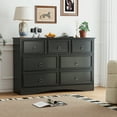 thumbnail image 3 of Black 7 Drawer Dresser for Bedroom, Modern Wide Chest Of Drawers Wood Storage Cabinet for Living Room, 3 of 9