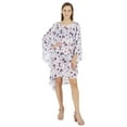 thumbnail image 5 of Moomaya WoMen's Short Hoodie Kaftan Loose Tunic Kimono Sleeve Mini Beach Cover Up Dress, 5 of 7