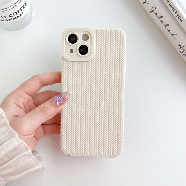 Funda de protección de lente de silicona tejida para iPhone 14, 13, 12, 11 Pro Max, XS, X, XR, 8, 7 Plus