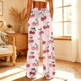 thumbnail image 5 of FRSASU Womens Fuzzy Pajama Pants – Soft Cherry Print Bottoms with Pockets, Cozy Fleece Lounge Sleepwear Pants Pink, 5 of 7