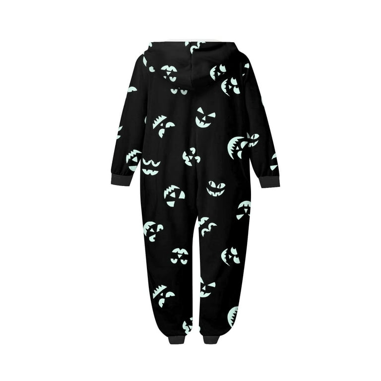 Christmas Pajamas for Family (Black) Strange Face Christmas Pjs