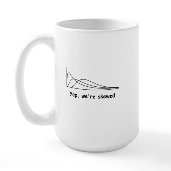 CafePress - We're Skewed Large Mug - 15 oz Ceramic Large White Novelty Mug