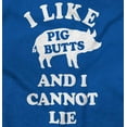 thumbnail image 2 of Like Pig Butts Cannot Lie Bacon Lover Womens Fitted Plus Size Graphic Tee Brisco Brands 2X, 2 of 5