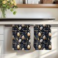thumbnail image 7 of Vintage Easter Eggs Kitchen Towels Set of 4, Spring Botanical Leaves Black Absorbent Dish Towels for Kitchen, Microfiber Hand Towel, Quick Drying Tea Towel for Cleaning Decorative Dishcloths, 7 of 7
