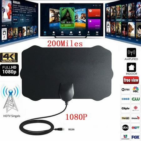 Indoor Antenna TV Digital HD Skywire HDTV 1080p Sky Link Cable US 200 Mile