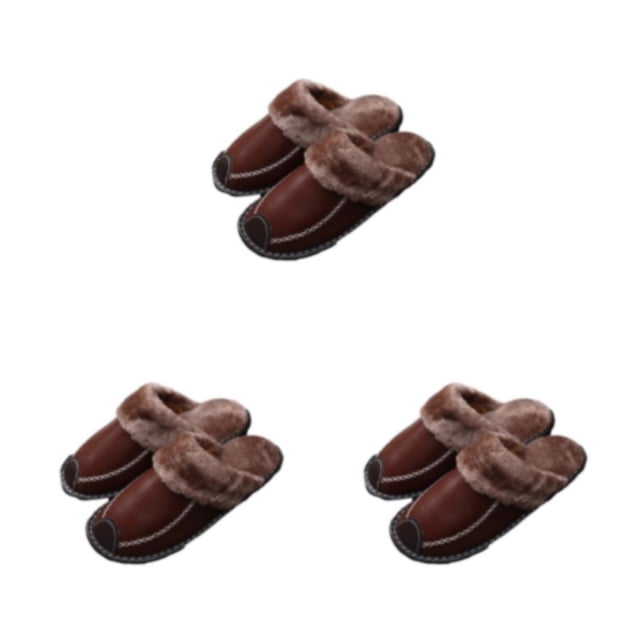 Jumpingount Zapatillas de casa, suministros de invierno, zapatos cálidos, zapatos de fondo suave, accesorios para el hogar, zapatillas de felpa Type1 NO1