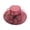 Wine Red, variant on Women's Organza Fascinator Hat, Wide Brim Kentucky Derby Church Hat with Wave Edge, Lightweight Foldable Tea Party Wedding Hat for Bridal Shower Cocktail