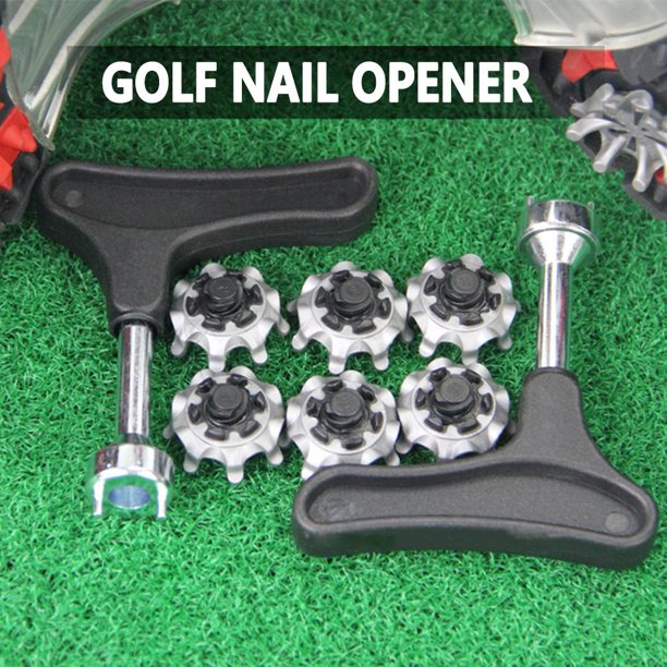 Llave de punta para zapato de golf, llave ergonómica para tacos de golf, mango en forma de T para zapatos de golf