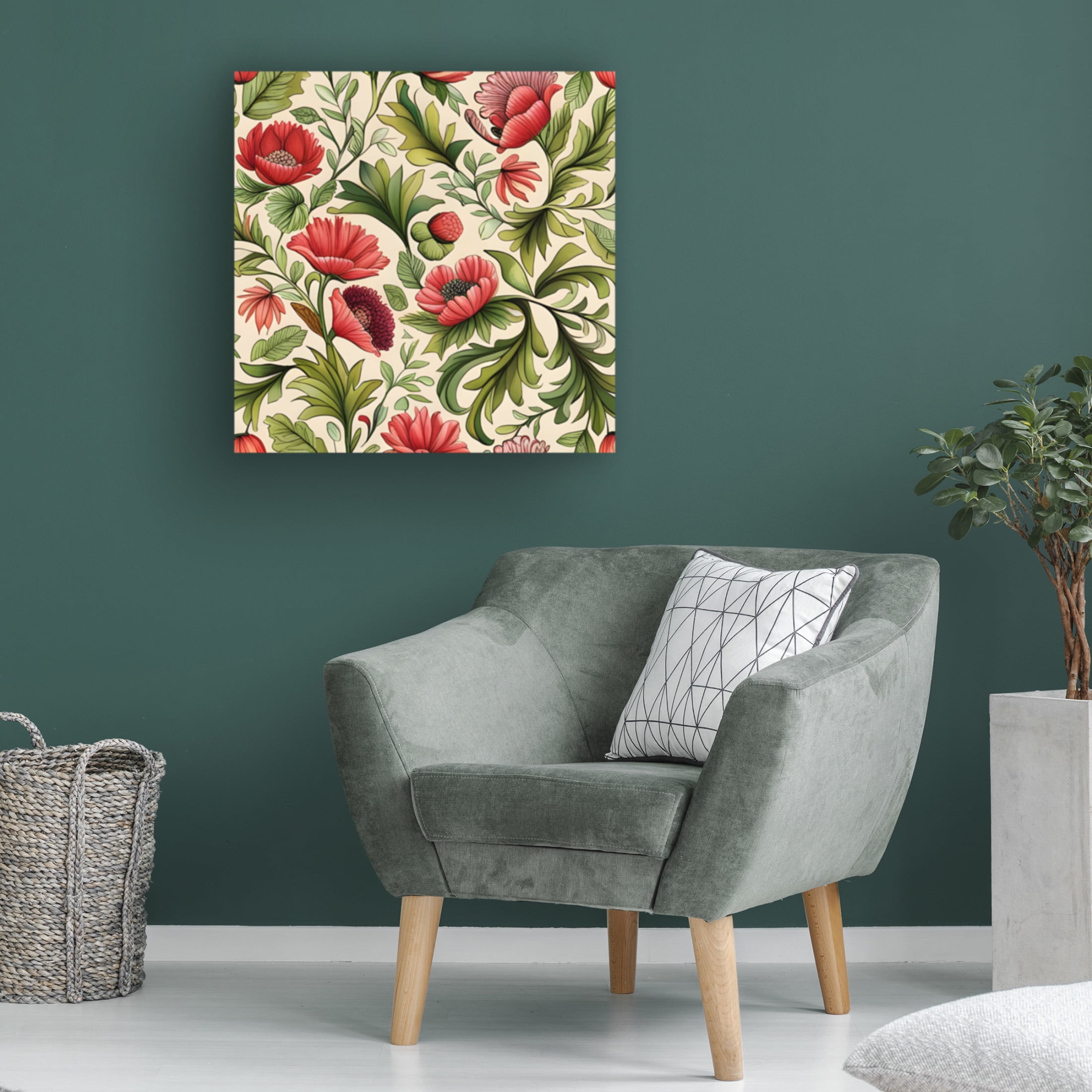 Canvas Wall Art - Tina Lavoie 'Bohemian Garden II' Wall Art for Living Room, Bedroom, or Office Décor by Trademark Fine Art - 24 x 24 Inches
