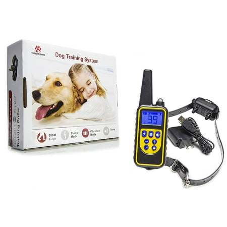 HotSpot Pets Waterproof Dog Training Collar, Rechargeable Remote Controlled Dog Shock Collar W/100 Levels of Vibration & Static