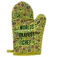 thumbnail image 2 of World's Okayest Chef Oven Mitt Funny Cooking Floral Kitchen Glove Gag Gift, 2 of 6