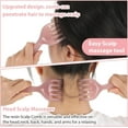 thumbnail image 6 of Scalp Massager Handheld Comb, Resin Relax Massage Tool, Manual Relaxation Tool, Hair Massage Comb, Scalp Handheld Comb for Soothing Head Neck Lymph Acupoint Treatment - Set of 2, Pink, 6 of 9