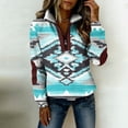 thumbnail image 2 of TaTaai Women Casual St Patrick's Day Color Block Printed Half Zip Long Sleeve Collared Hoodie Jacket Ladies Daily Street Office Commute Wear Soft Comfortable No Fading Top Gift, 2 of 8